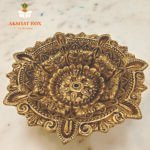 Brass Antique Design Golden finish Saptmukhi Diya - Image 7