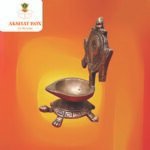 Brass Sankh Chakra Diya with Tortoise Base for Pooja - Image 5