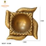 Diwali Diya Brass Heavy Swastik Shaped for Pooja Room - Image 2
