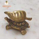 Brass Peepal Leaf Diya Stand for Home / Pooja room - Image 3