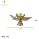 Jali Brass Diya Leaf Design - Image 2