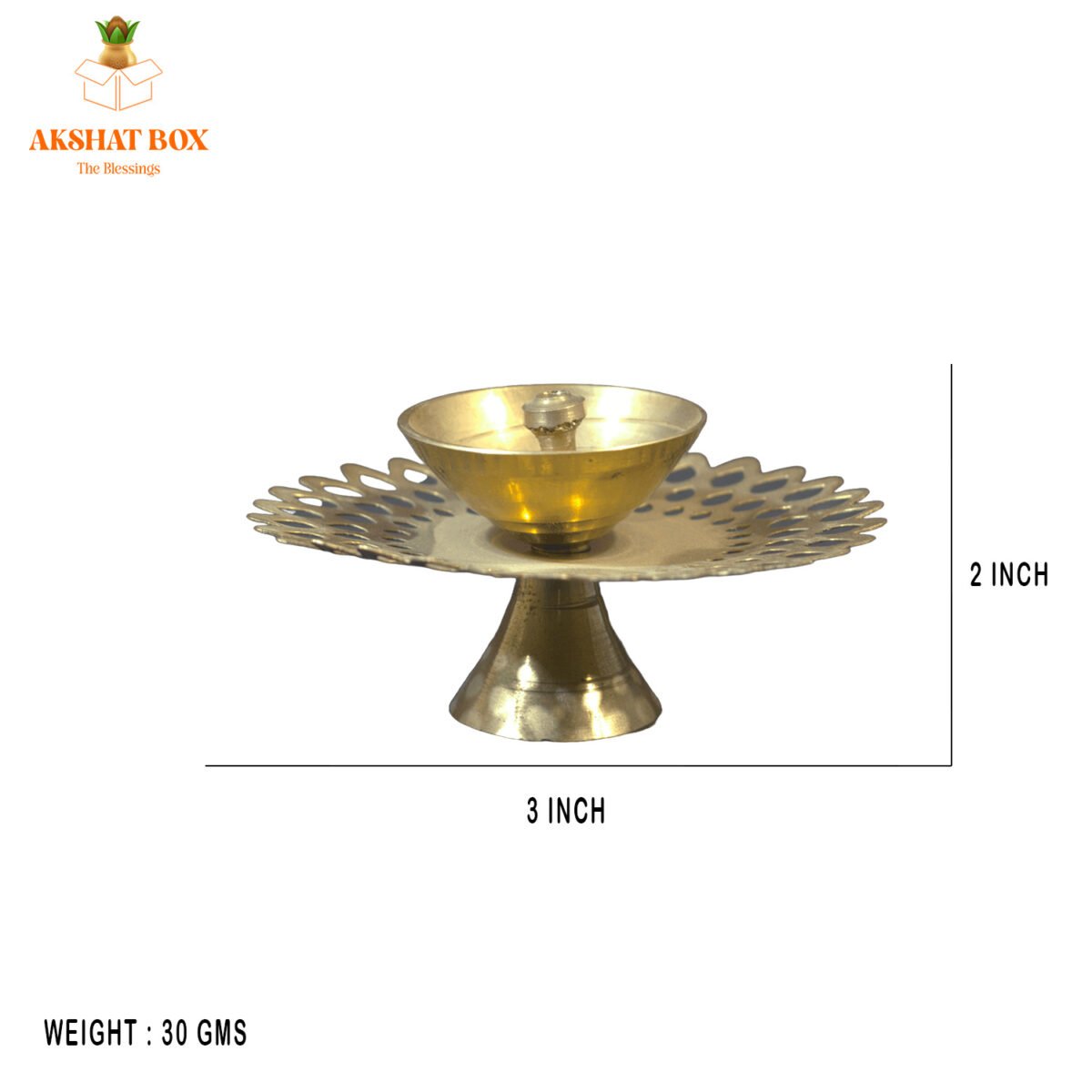 Jali Brass Diya Rangoli Design - Image 3