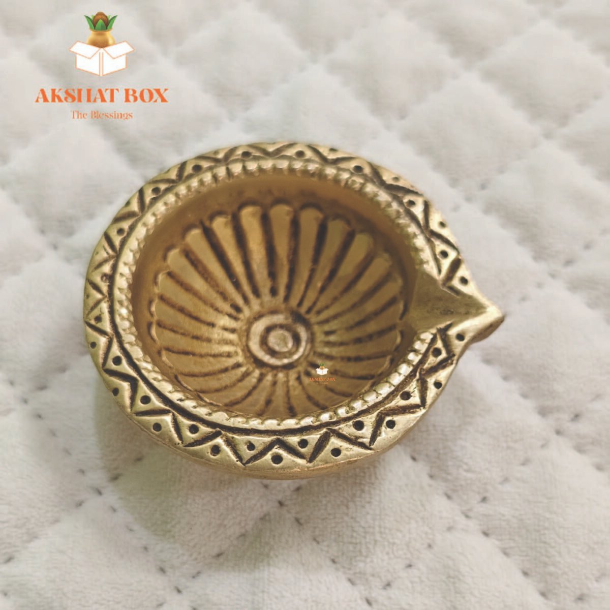 Brass Round Shaped Diwali Oil Lamp Diya - Image 3