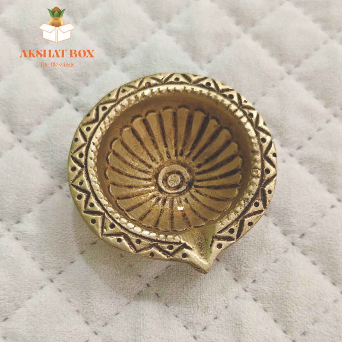 Brass Round Shaped Diwali Oil Lamp Diya - Image 4