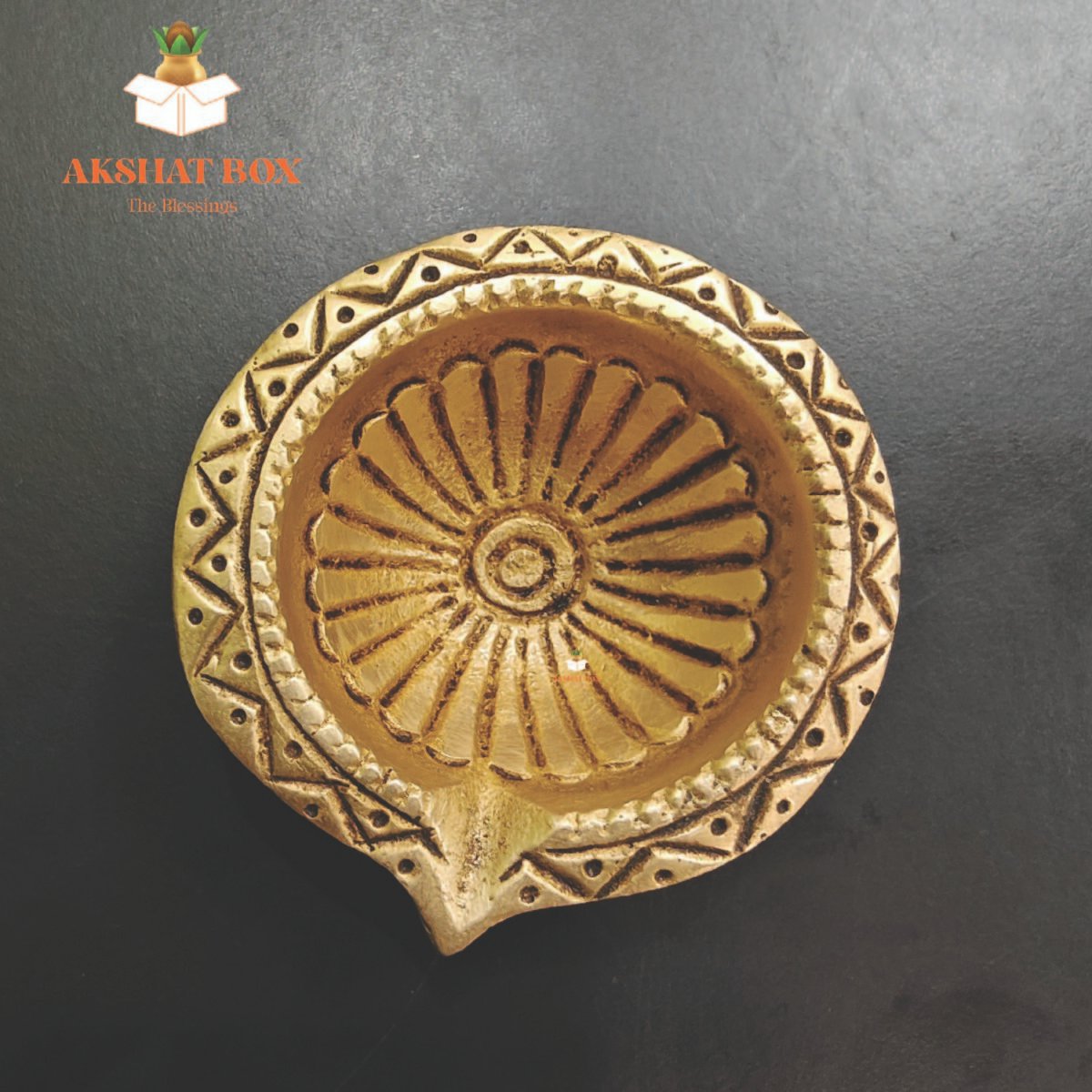 Brass Round Shaped Diwali Oil Lamp Diya - Image 5