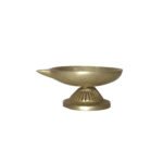 Brass Diya with Round Base wide oil lamp pooja