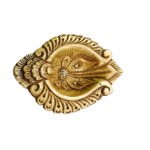 Diwali Diya Brass Heavy Leaf Shaped For Pooja Room