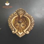 Diwali Diya Brass Heavy Leaf Shaped For Pooja Room - Image 4