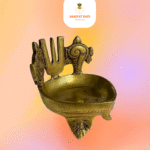 Shankh Chakra Namah Diya Brass (3") - Image 2