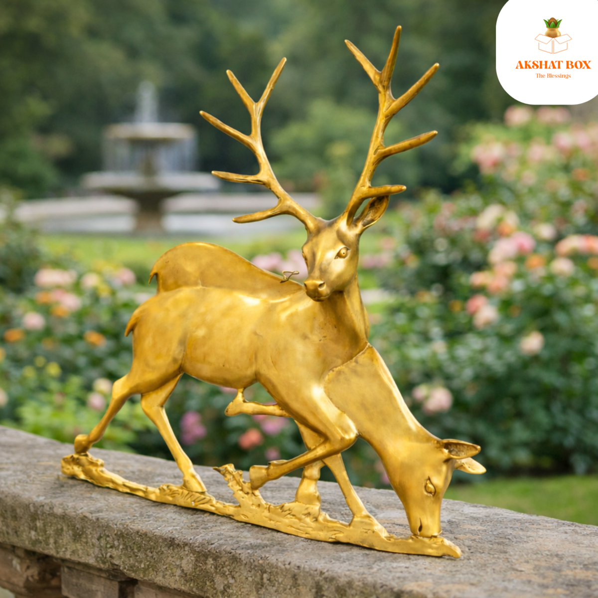 Vintage Brass Deer Doe & Buck Wall Hanging Decor - Image 5