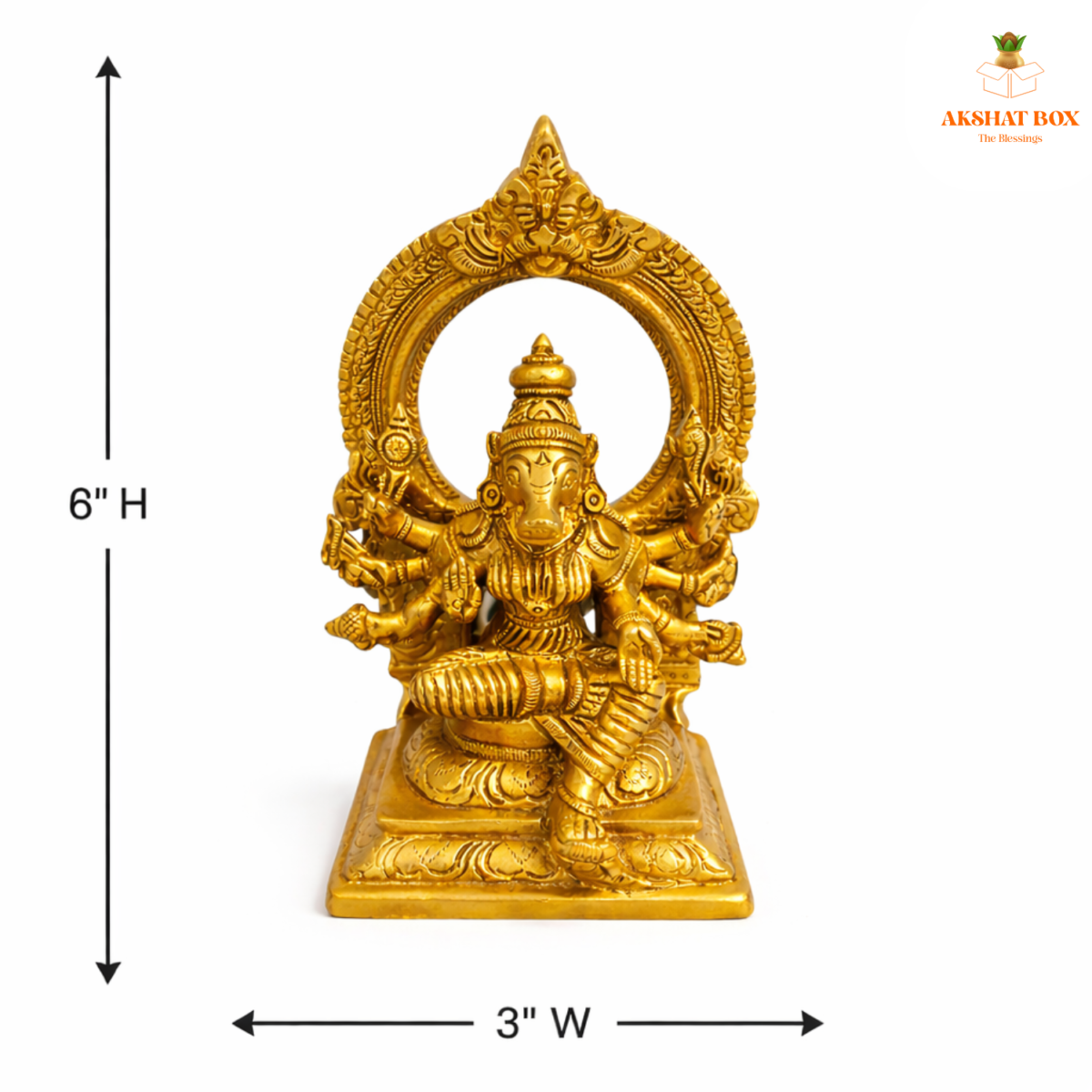Antique Brass Lord Narasimha - Image 6