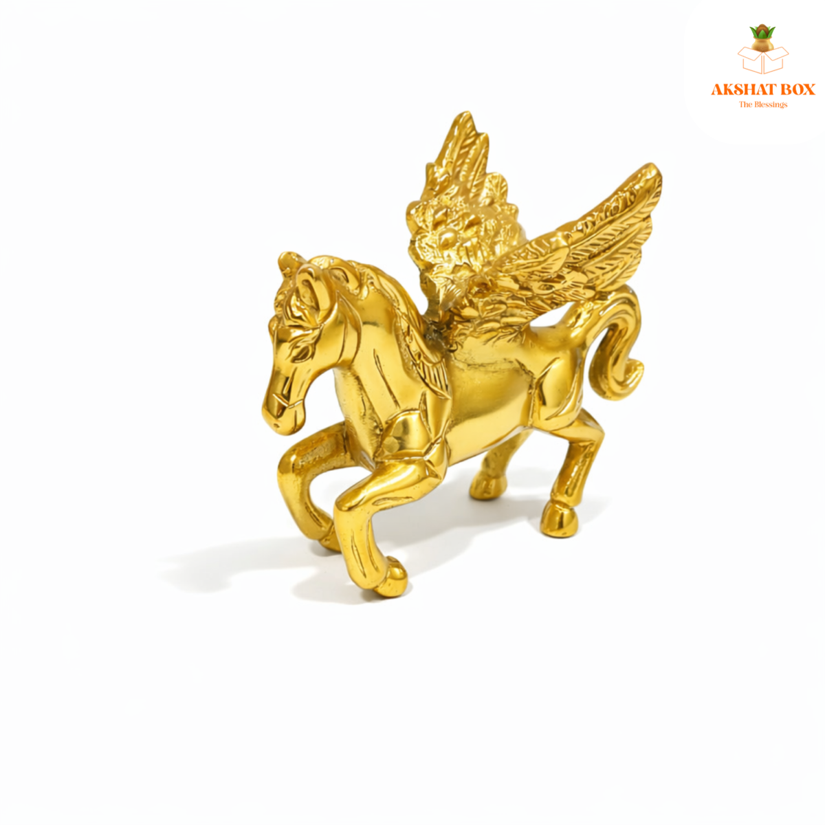 Brass Golden Flying Horse With Wings Decorative - Image 2