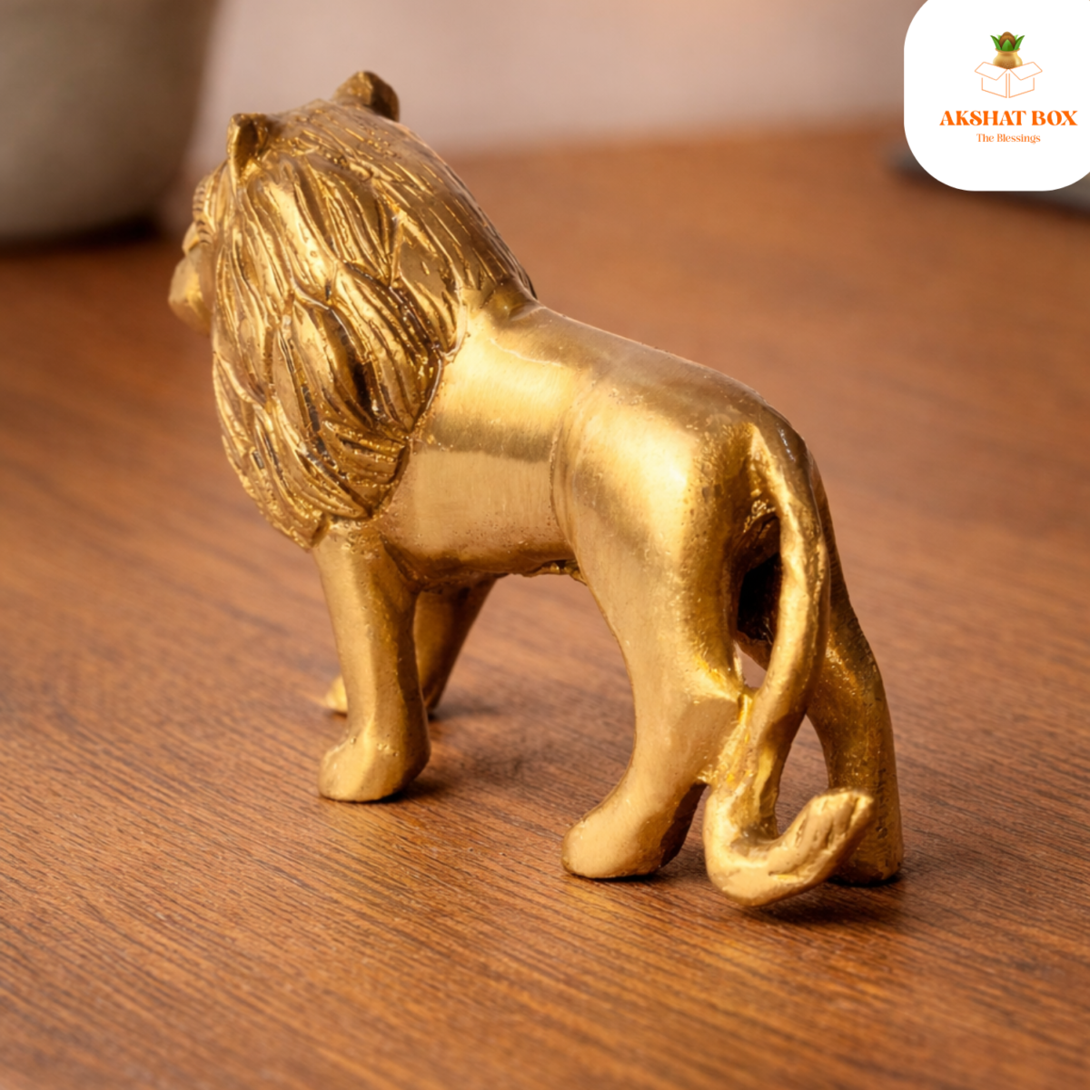 Brass Lion Statue Idol Maha Vastu Feng Shui Remedies Products - Image 2
