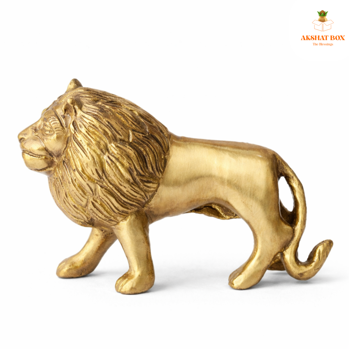 Brass Lion Statue Idol Maha Vastu Feng Shui Remedies Products - Image 6