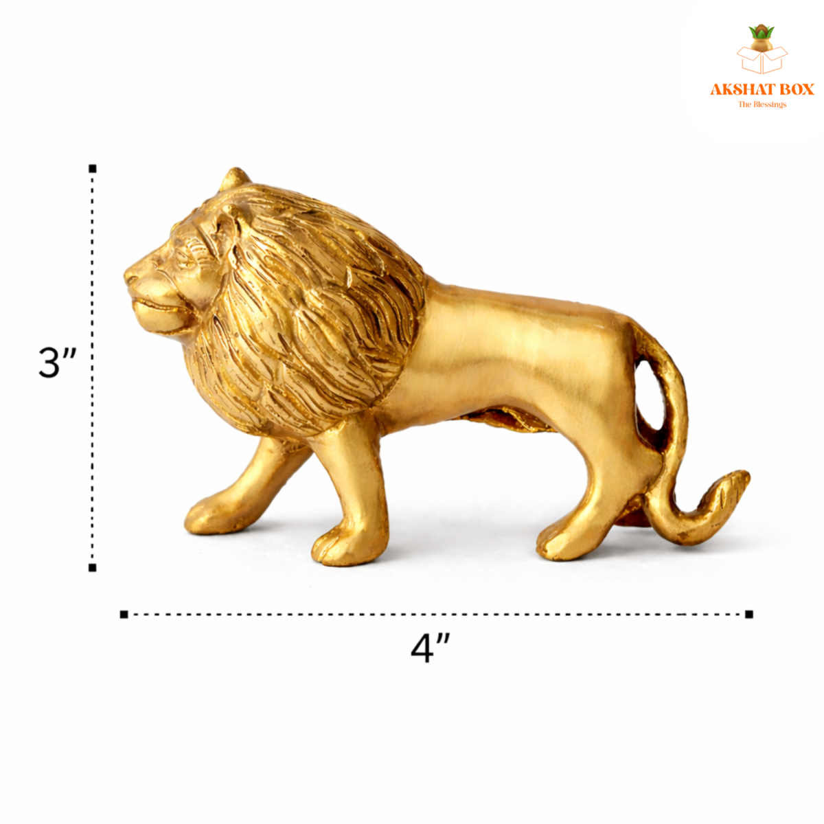 Brass Lion Statue Idol Maha Vastu Feng Shui Remedies Products - Image 7