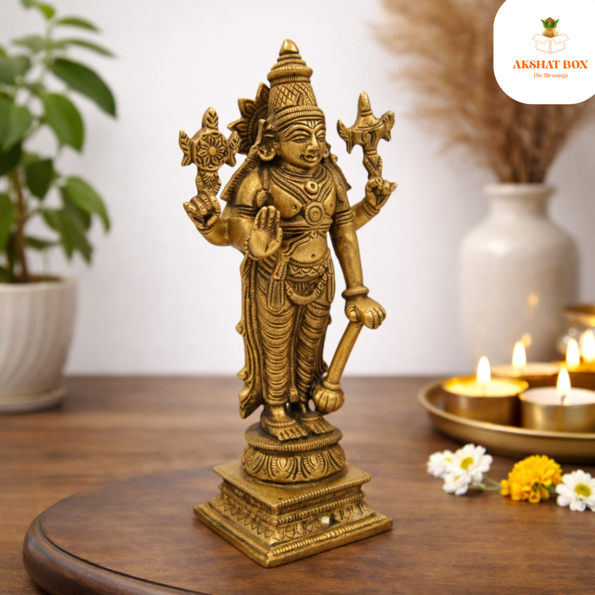 Brass Vishanu  Idols - Image 3