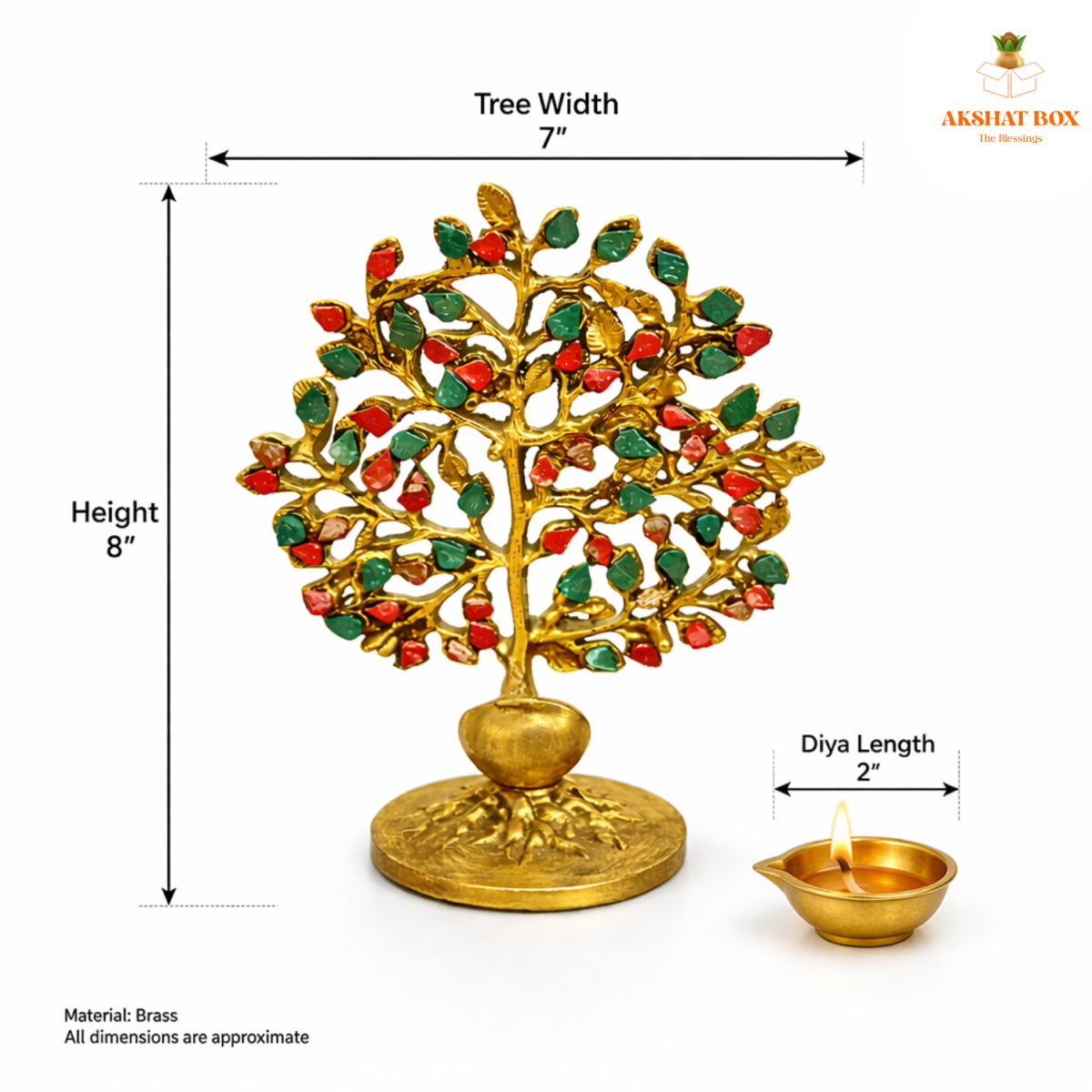Stone Work Bodhi Tree with Diya Design - Image 5
