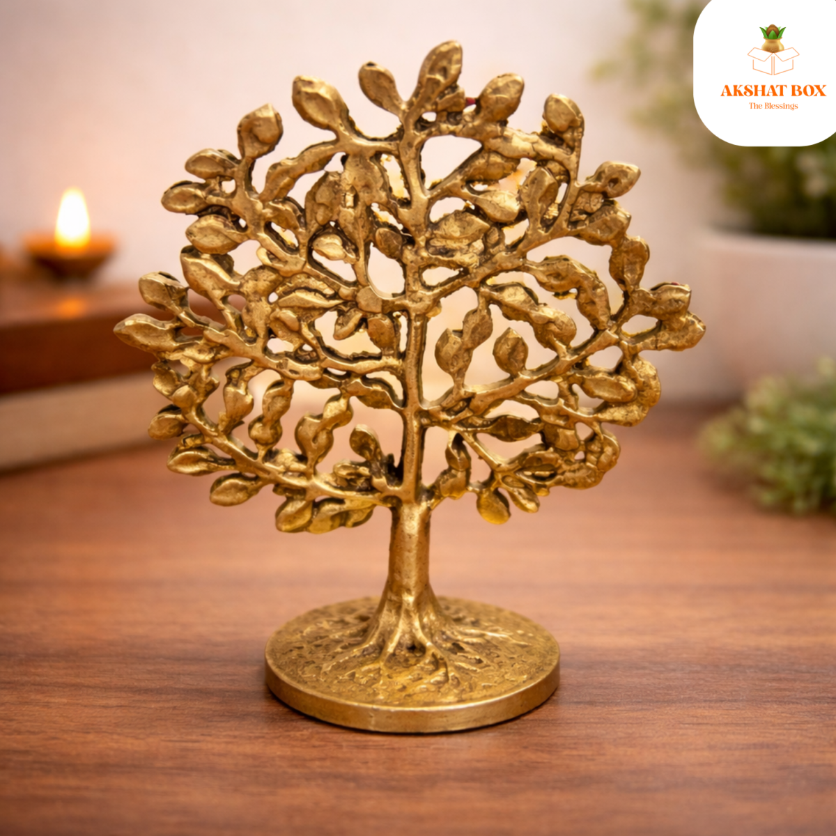 Stone Work Bodhi Tree with Diya Design - Image 8