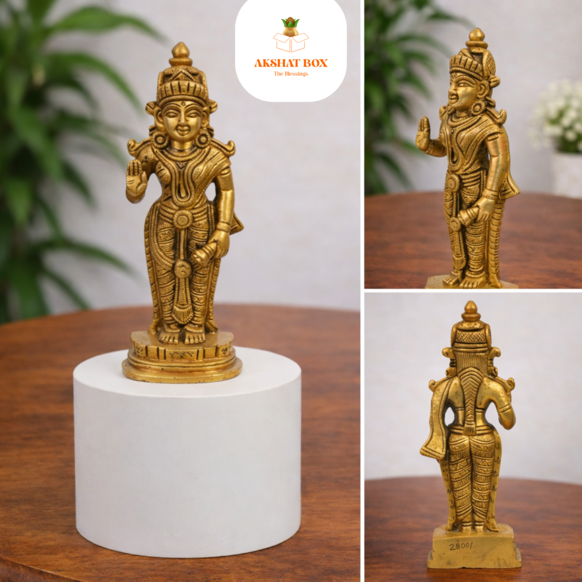 Brass laxmi  Idol - Image 4