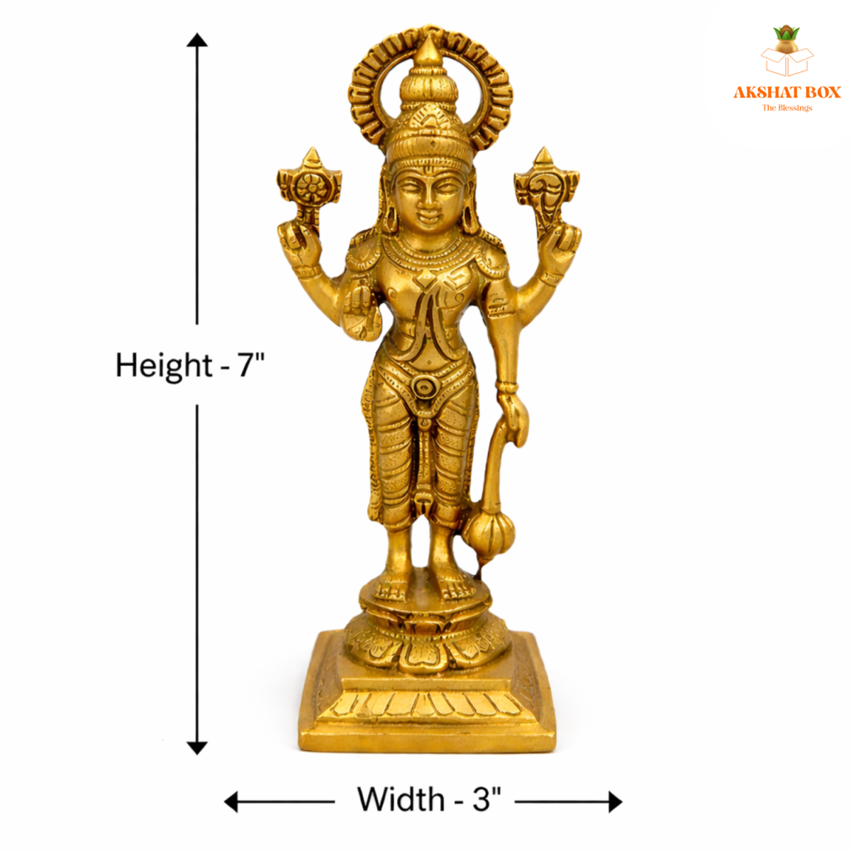 Brass laxmi lord idol - Image 2