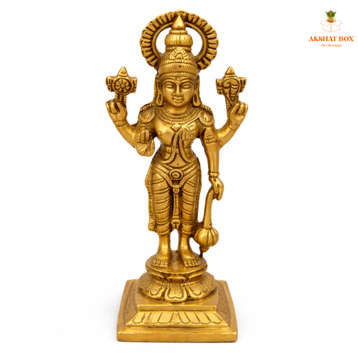 Brass laxmi lord idol - Image 4