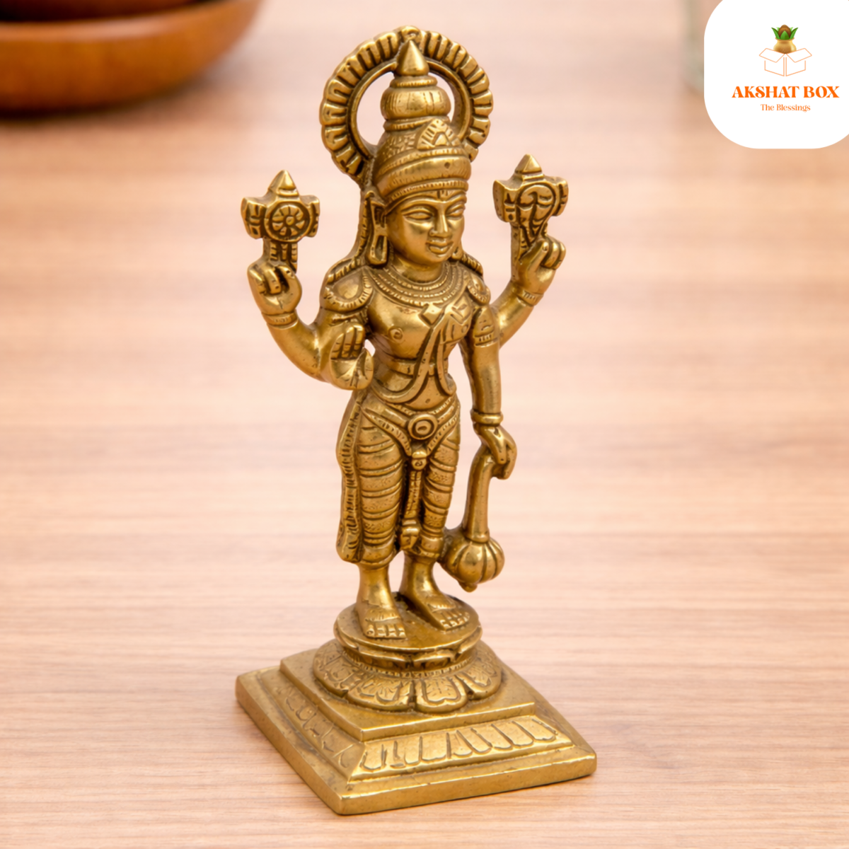 Brass laxmi lord idol - Image 6