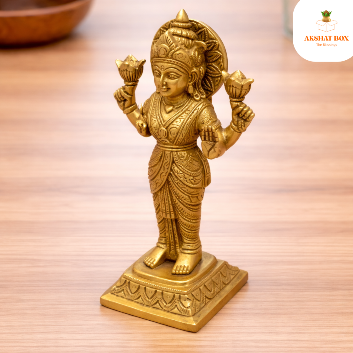 Brass  vishnu lord idol - Image 3