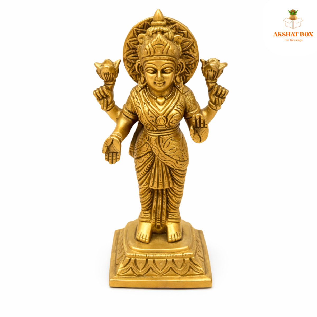 Brass  vishnu lord idol - Image 4