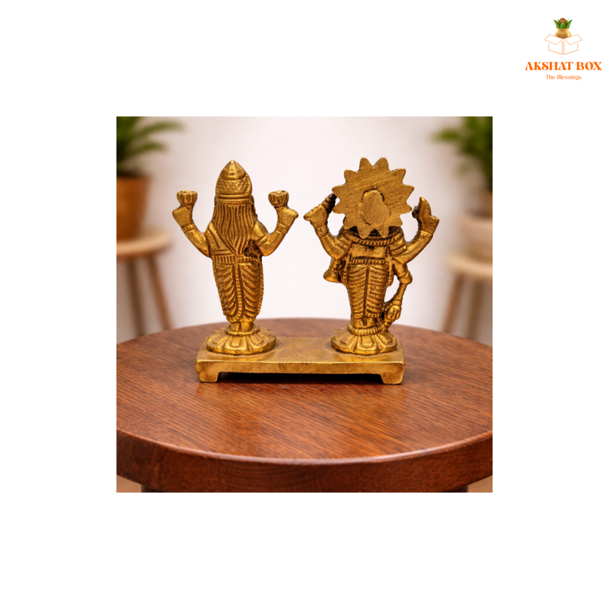 Brass Vishanu  laxmi pair - Image 4