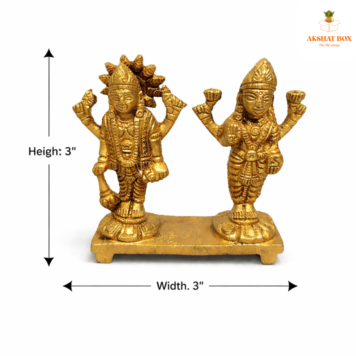 Brass Vishanu  laxmi pair - Image 5