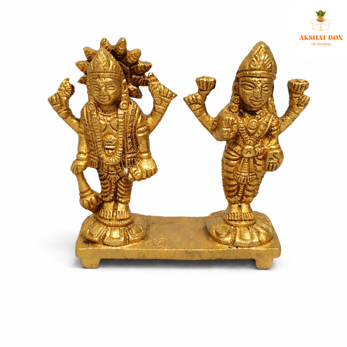 Brass Vishanu  laxmi pair - Image 7