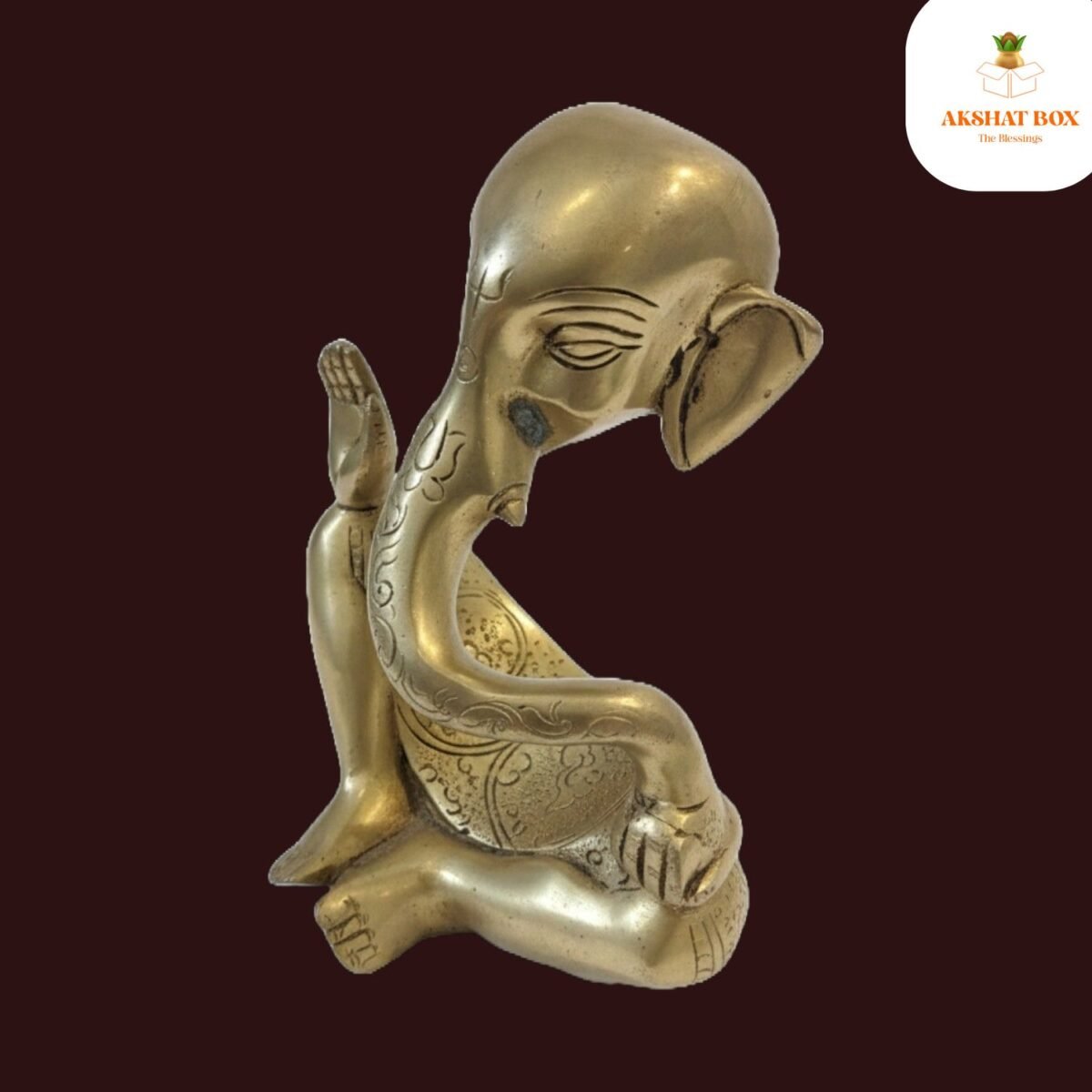 Antique  Brass Ganesha Golden Finish - Image 6