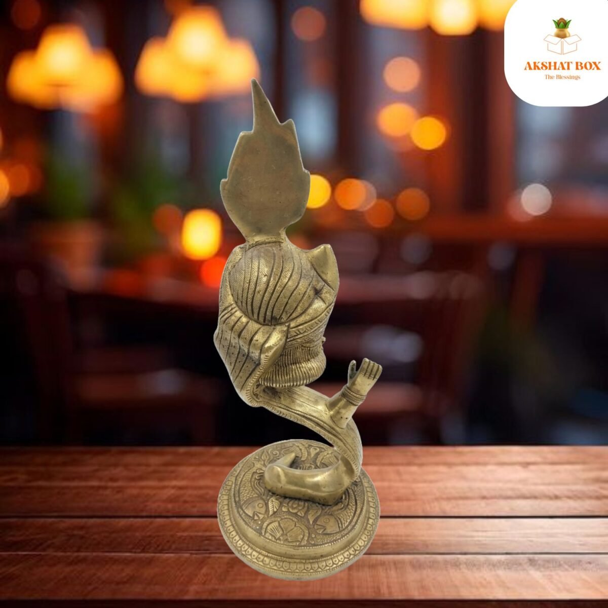 "Antique brass krishna with flute  table top Home decore" - Image 6