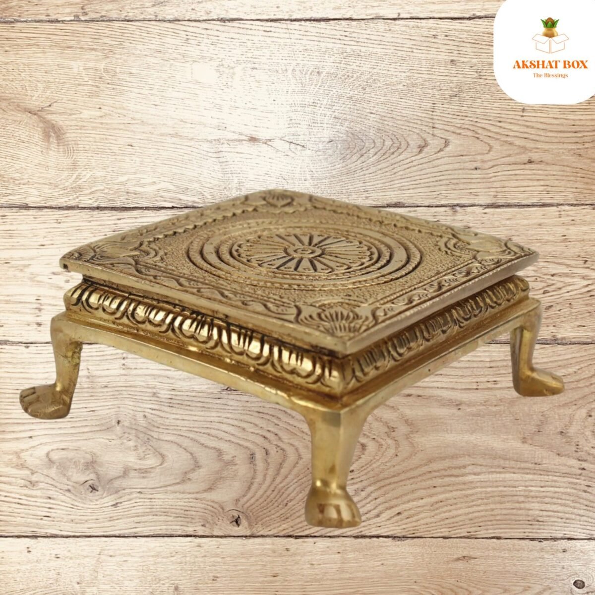 Ethnic Antique Pedestal Chowki - Image 6