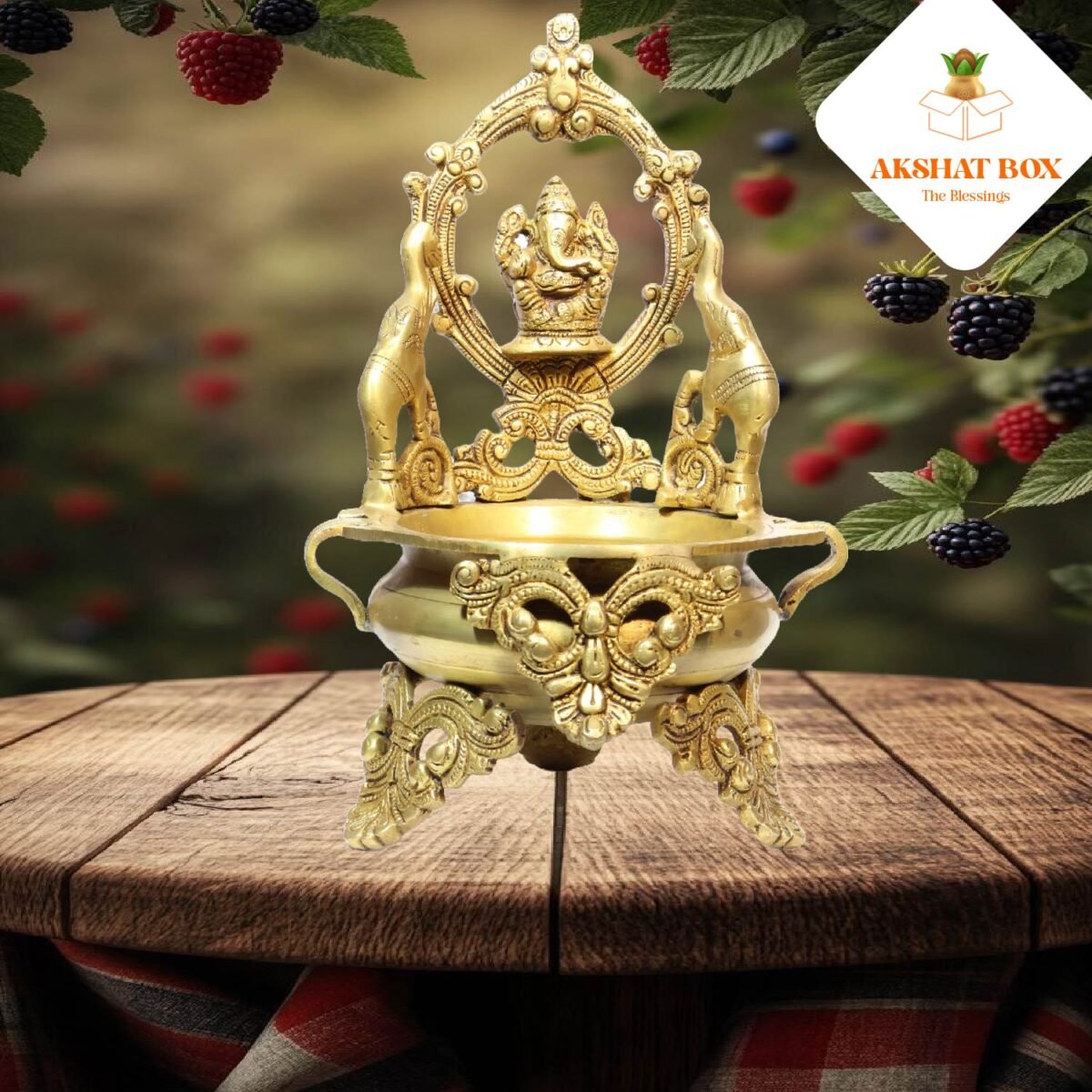 BRASS  URLI  GANESHA PAIR FROM TWO SIDE - Image 5