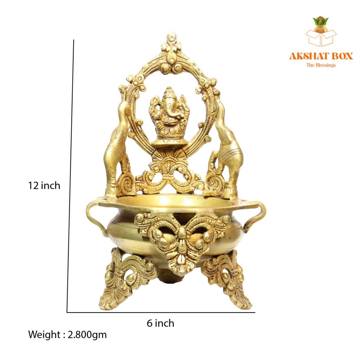 BRASS  URLI  GANESHA PAIR FROM TWO SIDE - Image 8