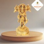 BRASS LORD PANCHMUKHI HANUMAN WITH TABLE TOP BASE H-5" - Image 4