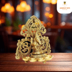 BRASS GANESHA STATUE DEEPAM WITH SIX OIL WICK - Image 3