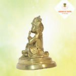 Golden Brass Bal Gopal Krishna Statue having Makhan - Image 5