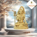 BRASS  GOLDEN FINISH SHIVA STATUE (6")