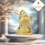 BRASS  GOLDEN FINISH SHIVA STATUE (6") - Image 5