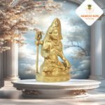 BRASS  GOLDEN FINISH SHIVA STATUE (6") - Image 6