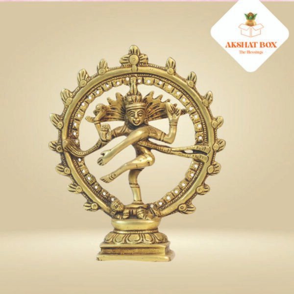 Antique natraj brass statue