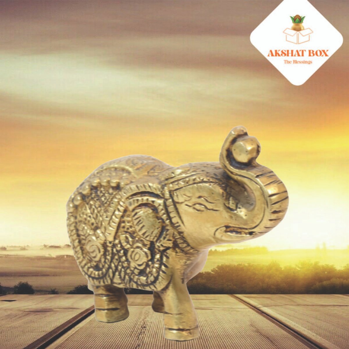 Brass Antique  Elephant engraved - Image 5