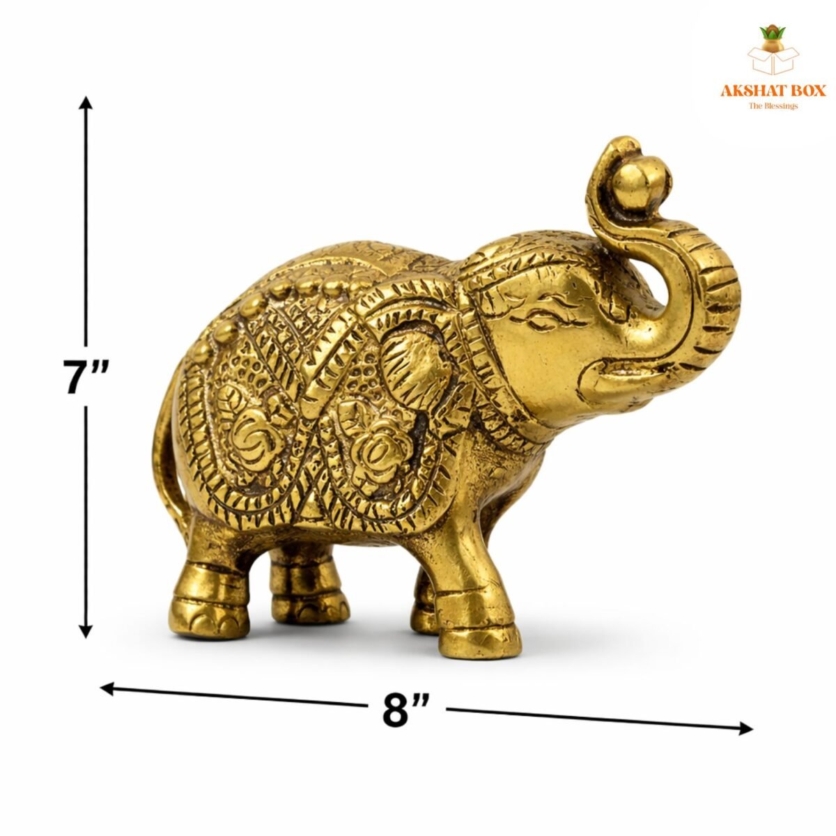 Brass Antique  Elephant engraved - Image 8