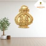 Brass kalash WallHanging Engraved with Laxmi Ganesha