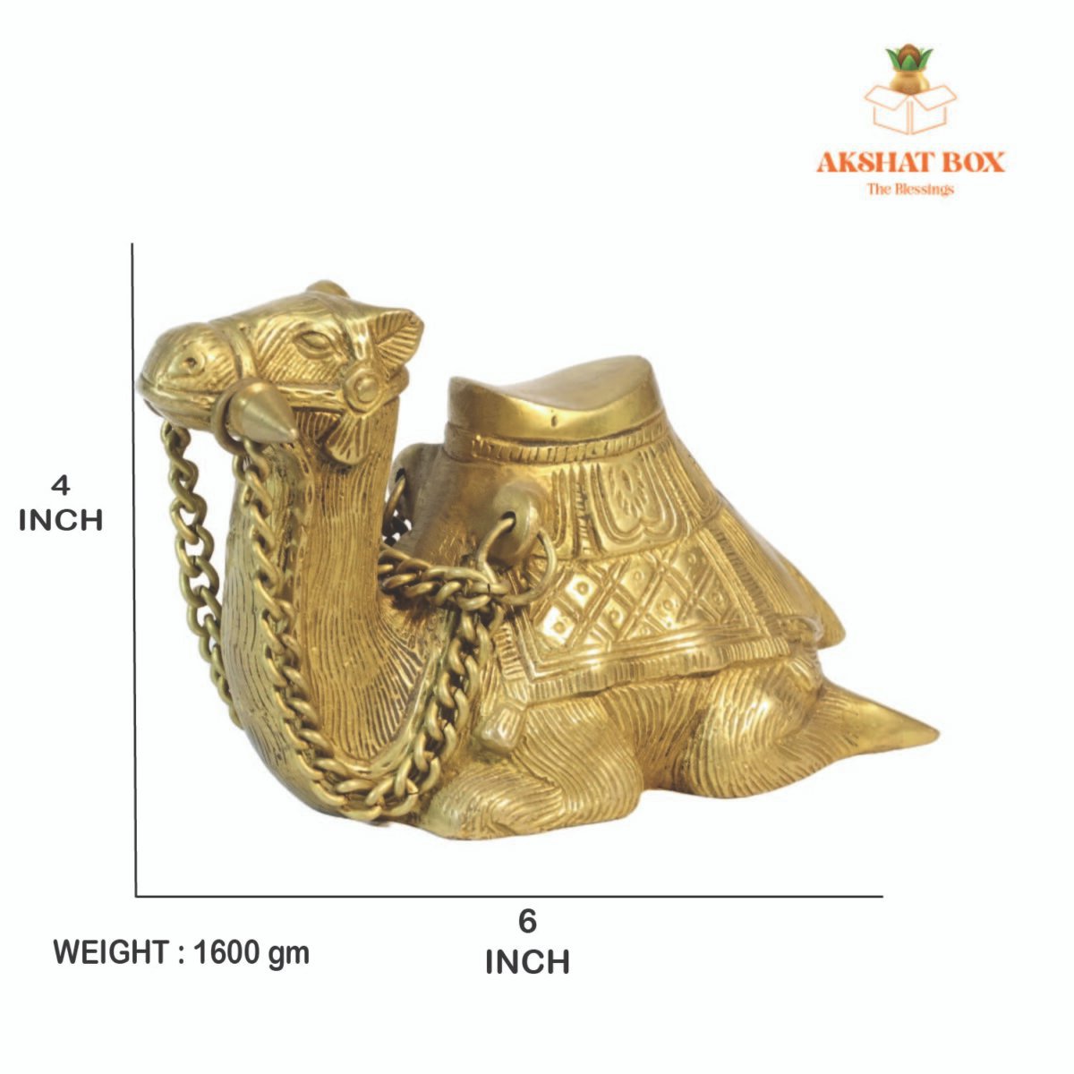 BRASS VASTU SITTING  CAMEL STATUE - Image 3