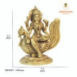 Brass Swarswati  Idol With Hans - Image 3