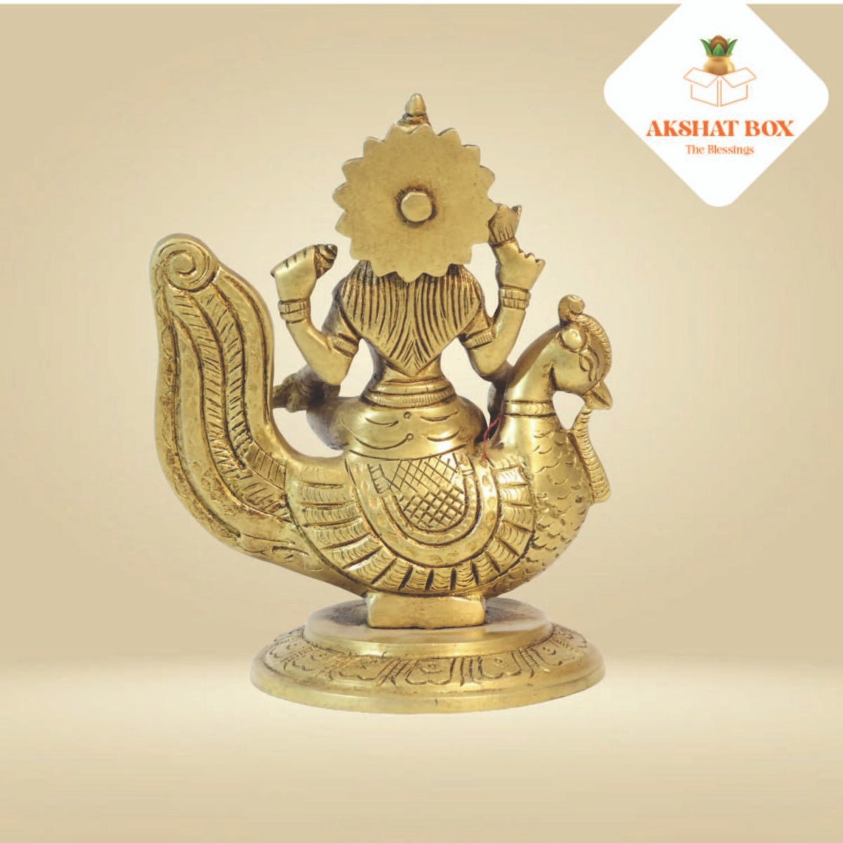 Brass Swarswati  Idol With Hans - Image 4