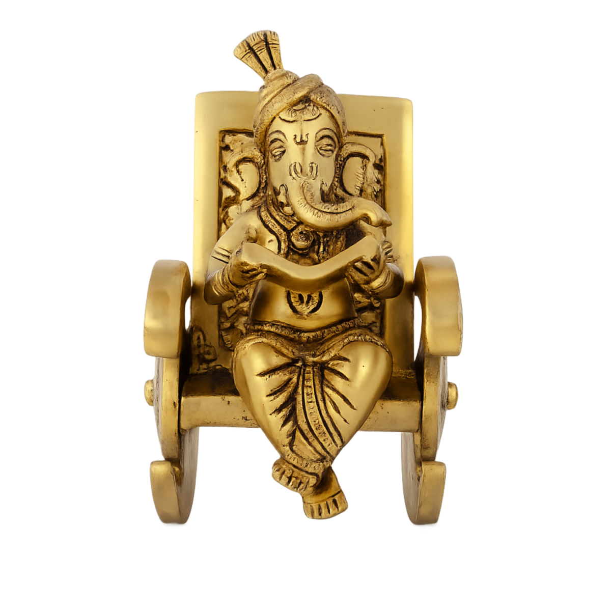Brass Gnesha on Rolling Chair - Image 7